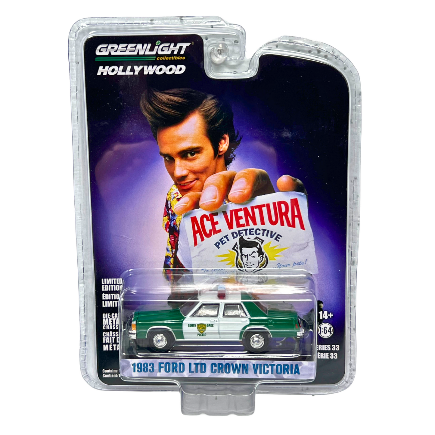 Greenlight Hollywood Ace Ventura 1983 Ford LTD Crown Victoria 1:64 Diecast