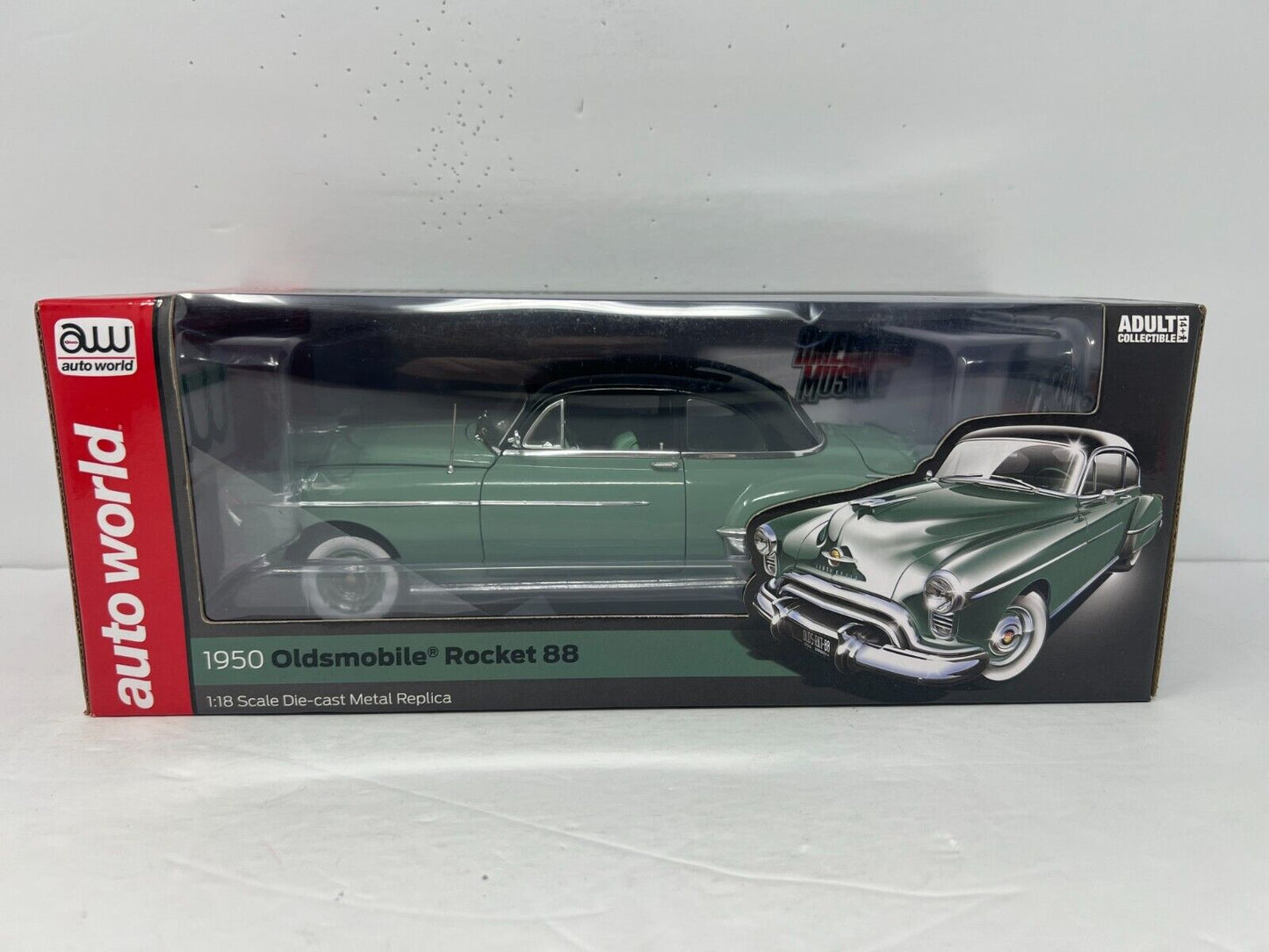 Auto World 1950 Oldsmobile Rocket 88 American Muscle 1:18 Diecast