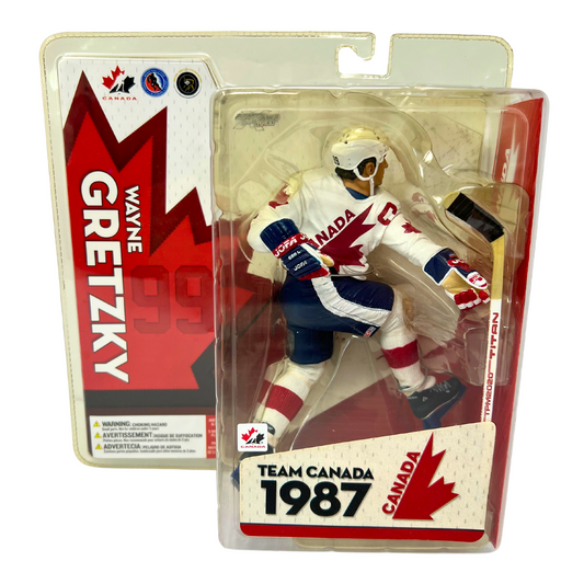 McFarlane NHL Wayne Gretzky White Jersey 1987 Team Canada 6 Inch Figure