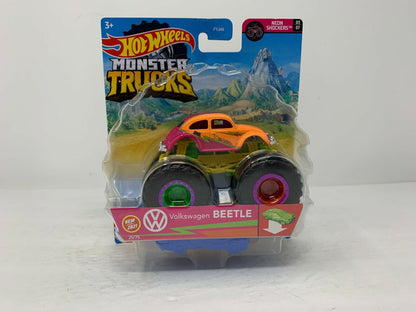 Hot Wheels Monster Trucks Neon Shockers VW Beetle 1:64 Diecast