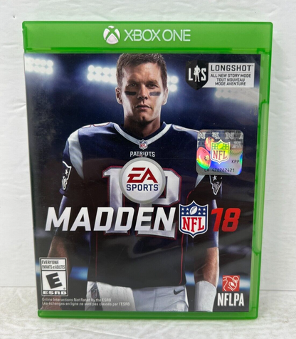 Xbox One Madden 18 NFL Football Video Game Used Good Condition!!!