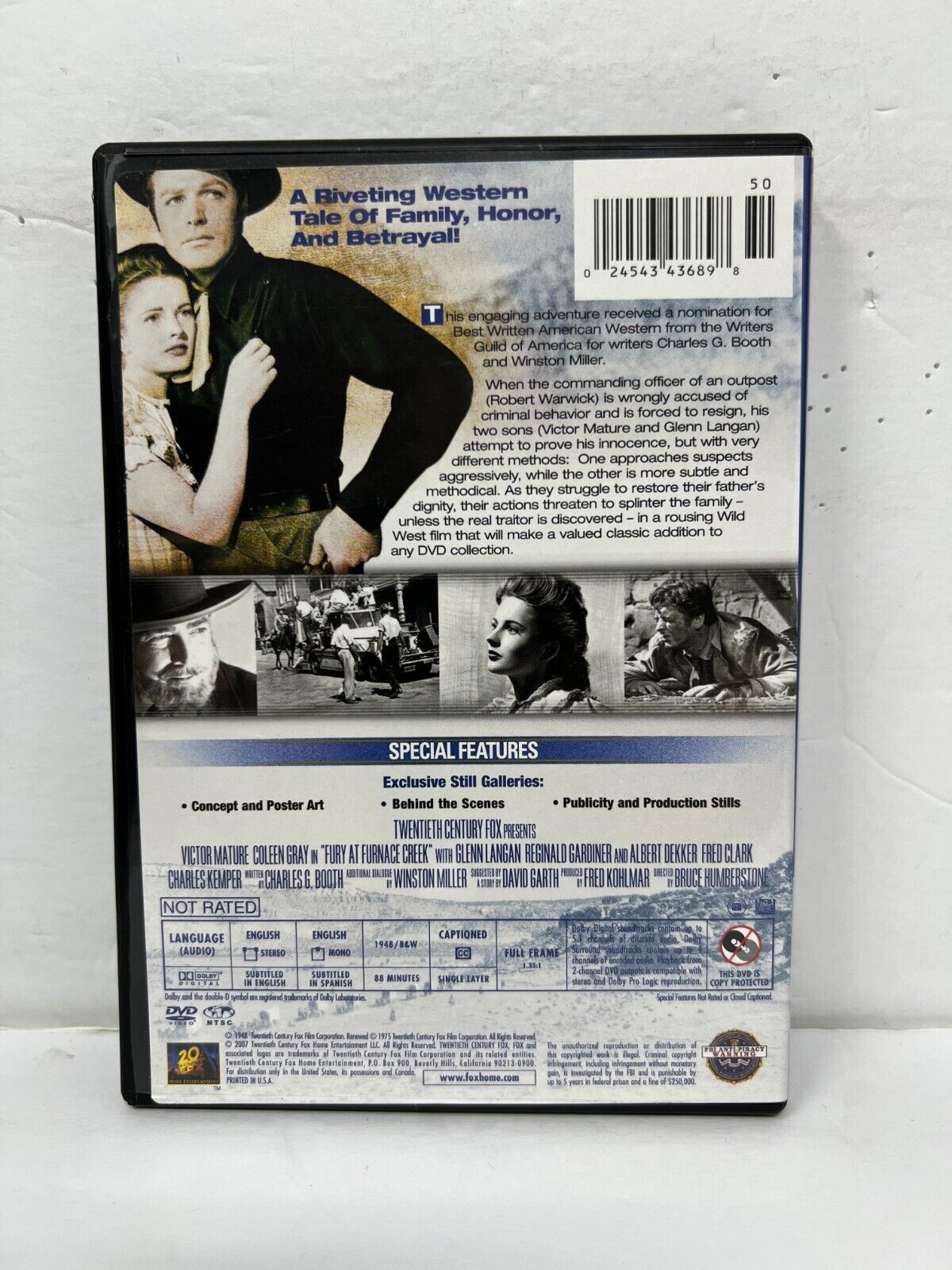 Fury at Furnace Creek (DVD) Western Good Condition!!!