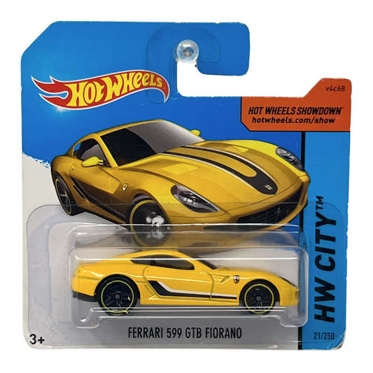 Hot Wheels HW City Ferrari 599 GTB Fiorano Yellow 1:64 Diecast