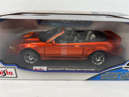 Maisto 2003 Ford SVT Mustang Cobra Covertible Top Special Edition 1:18 Diecast