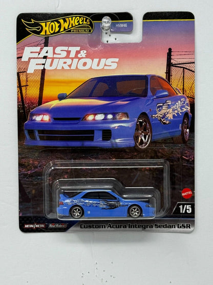 Hot Wheels Premium Custom Acura Integra Sedan GSR Fast & Furious 1:64 Diecast