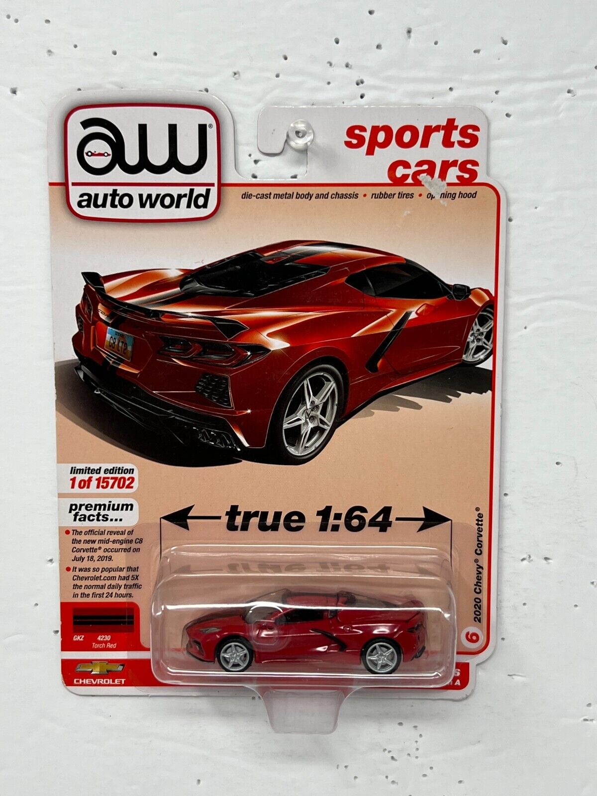 Auto World Sports Cars 2020 Chevy Corvette 1:64 Diecast Version A Version 3