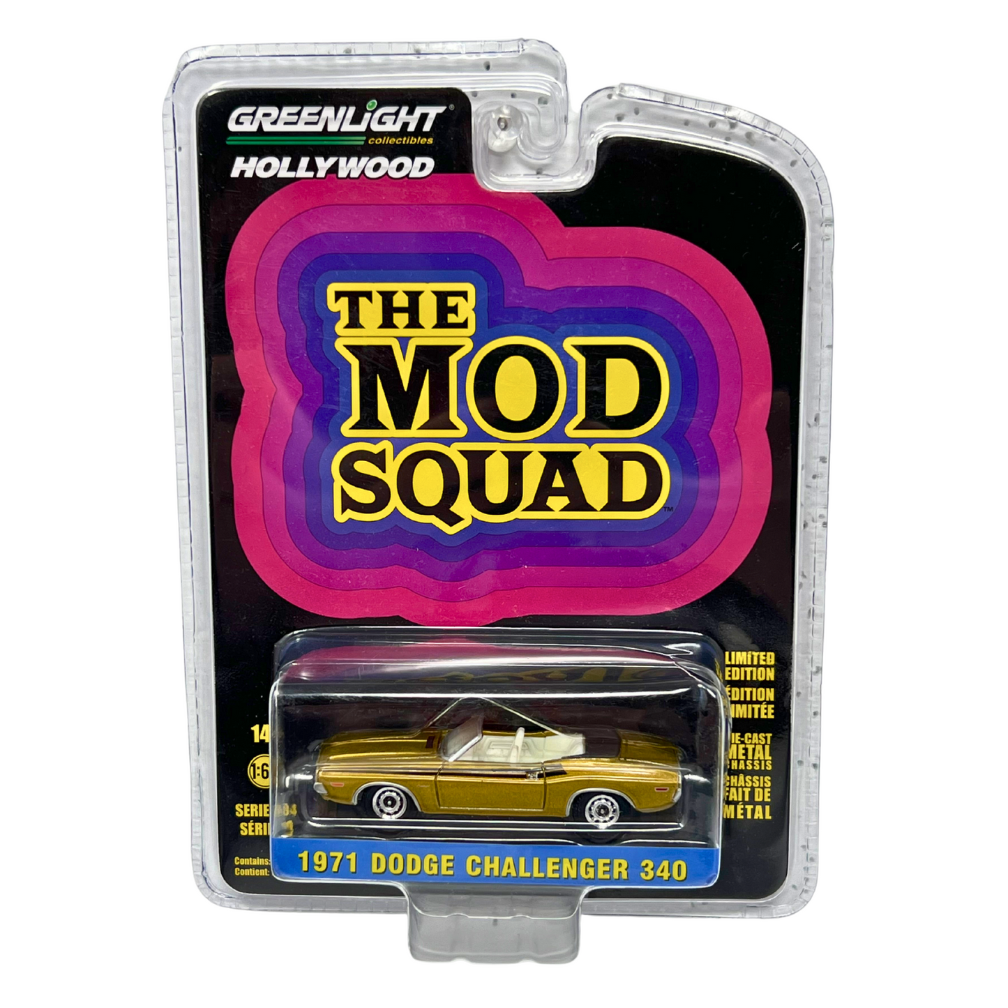 Greenlight Hollywood The Mod Squad 1971 Dodge Challenger 340 1:64 Diecast