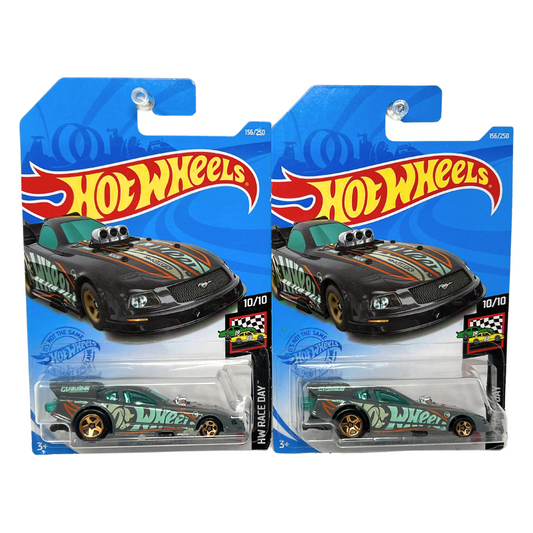 Hot Wheels Treasure Hunt HW Race Day Mustang Funny Car 1:64 Diecast Lot of 2