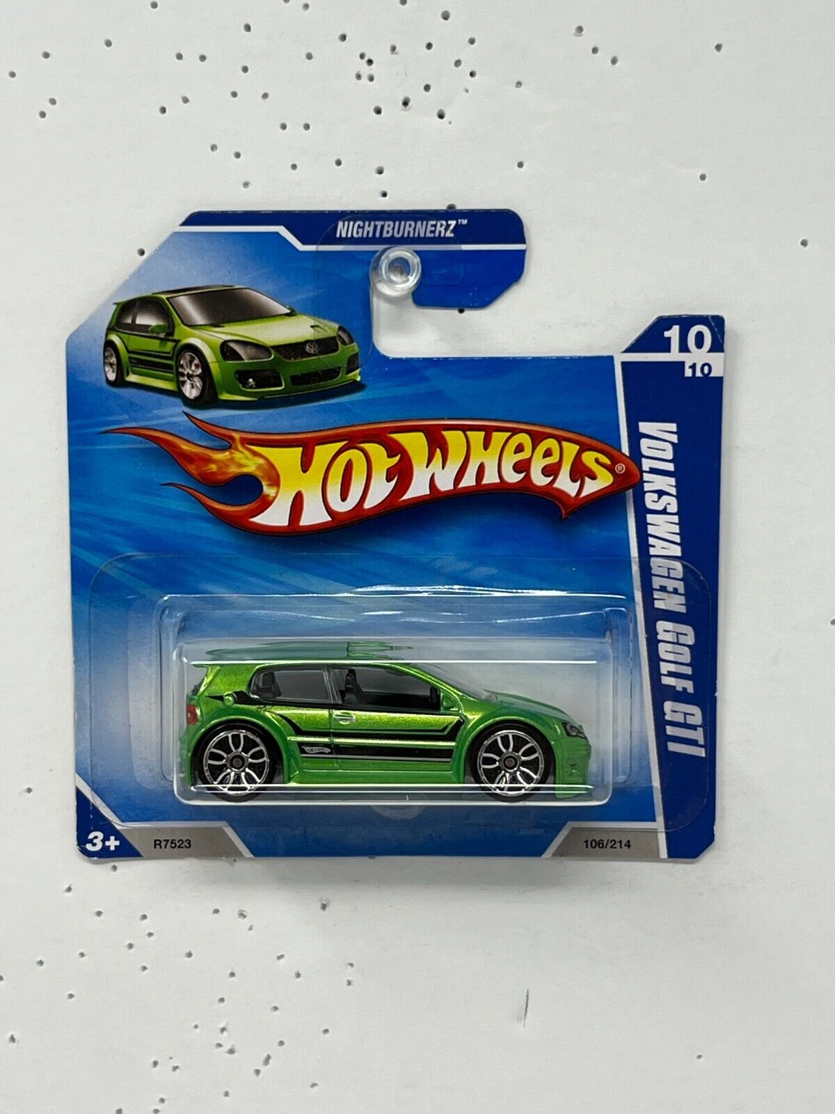 Hot Wheels Nightburnerz Volkswagen Golf GTI 1:64 Diecast Short Card