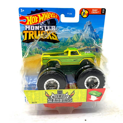 Hot Wheels Monster Trucks Paint Crush Midwest Madness 1:64 Diecast