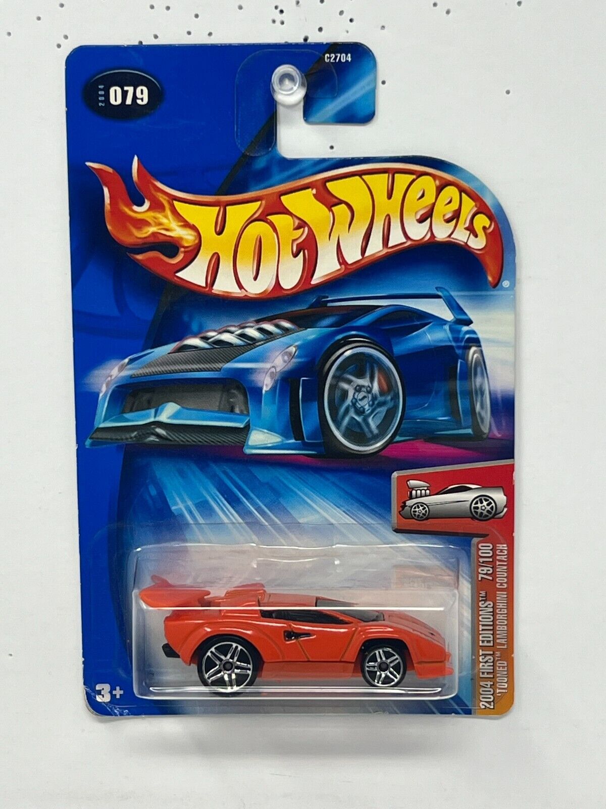 Hot Wheels 2004 First Editions Tooned Lamborghini Countach 1:64 Diecast V2