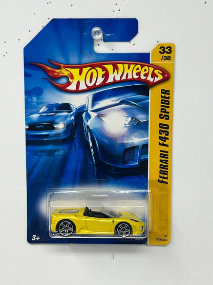 Hot Wheels Ferrari F430 Spider Yellow 1:64 Diecast Version 2