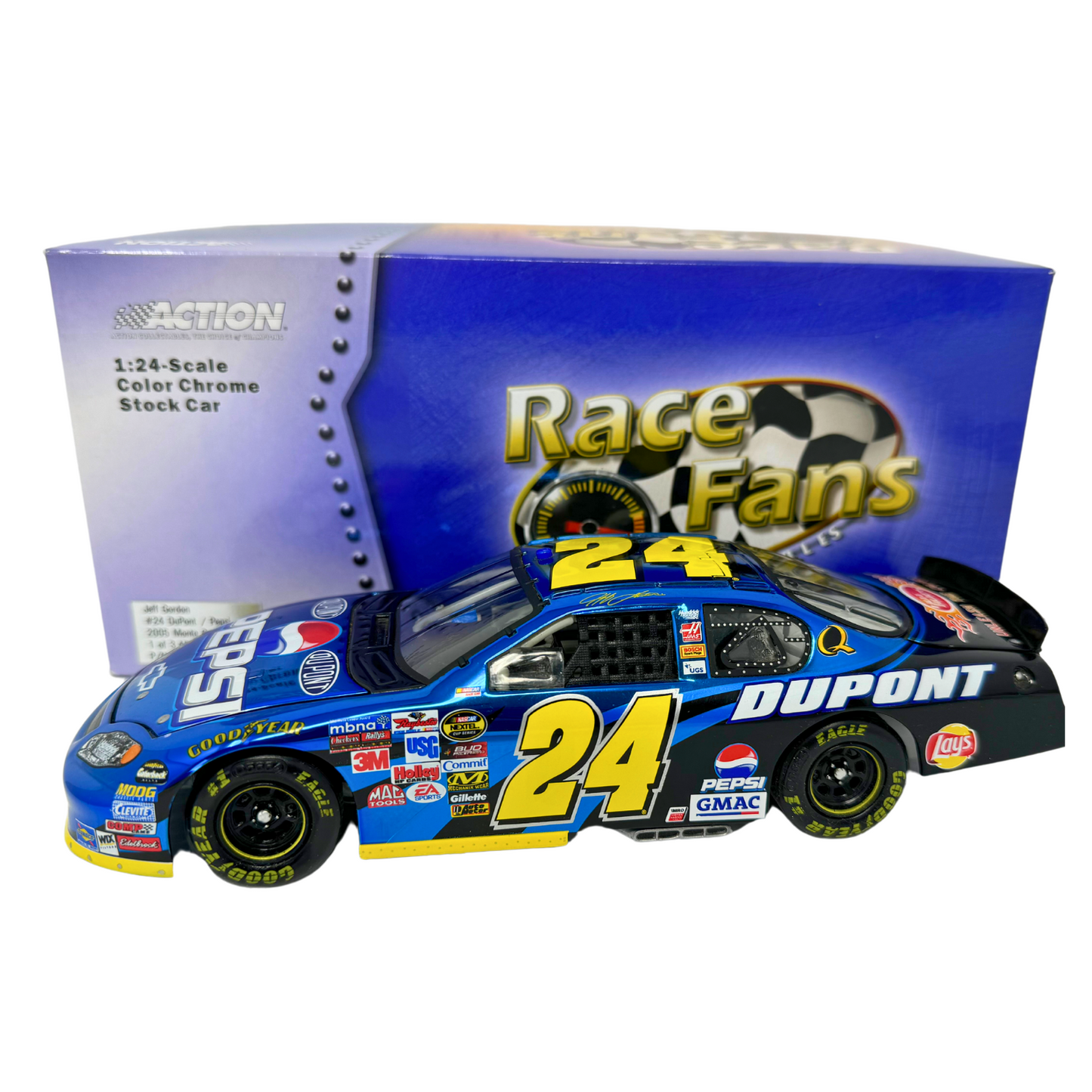 Action Nascar #24 Jeff Gordon Pepsi 2005 Monte Carlo Color Chrome 1:24 Diecast