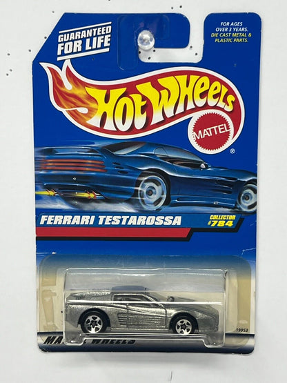 Hot Wheels Ferrari Testarossa Silver 1:64 Diecast