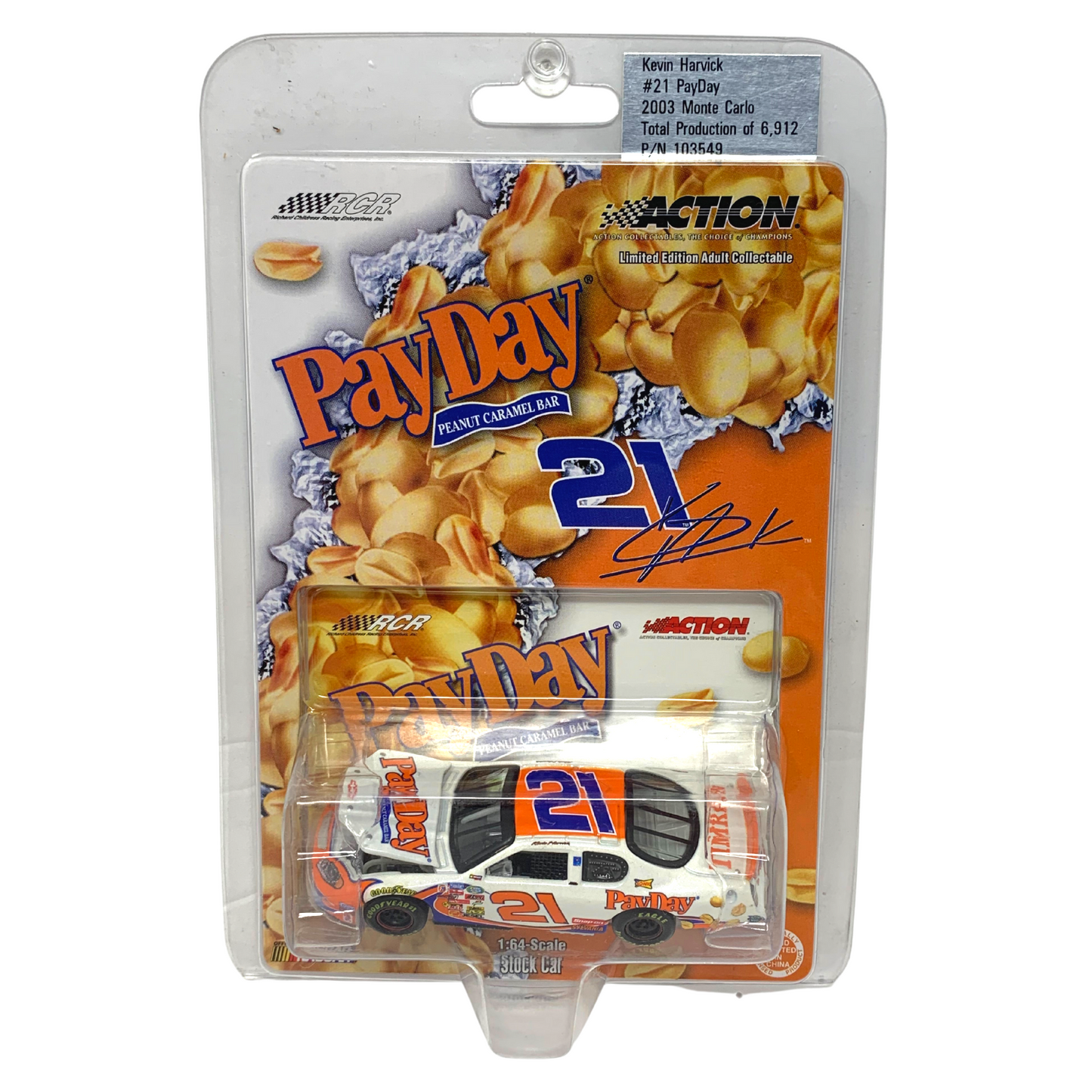 Action Nascar #21 Kevin Harvick PayDay 2003 Monte Carlo 1:64 Diecast