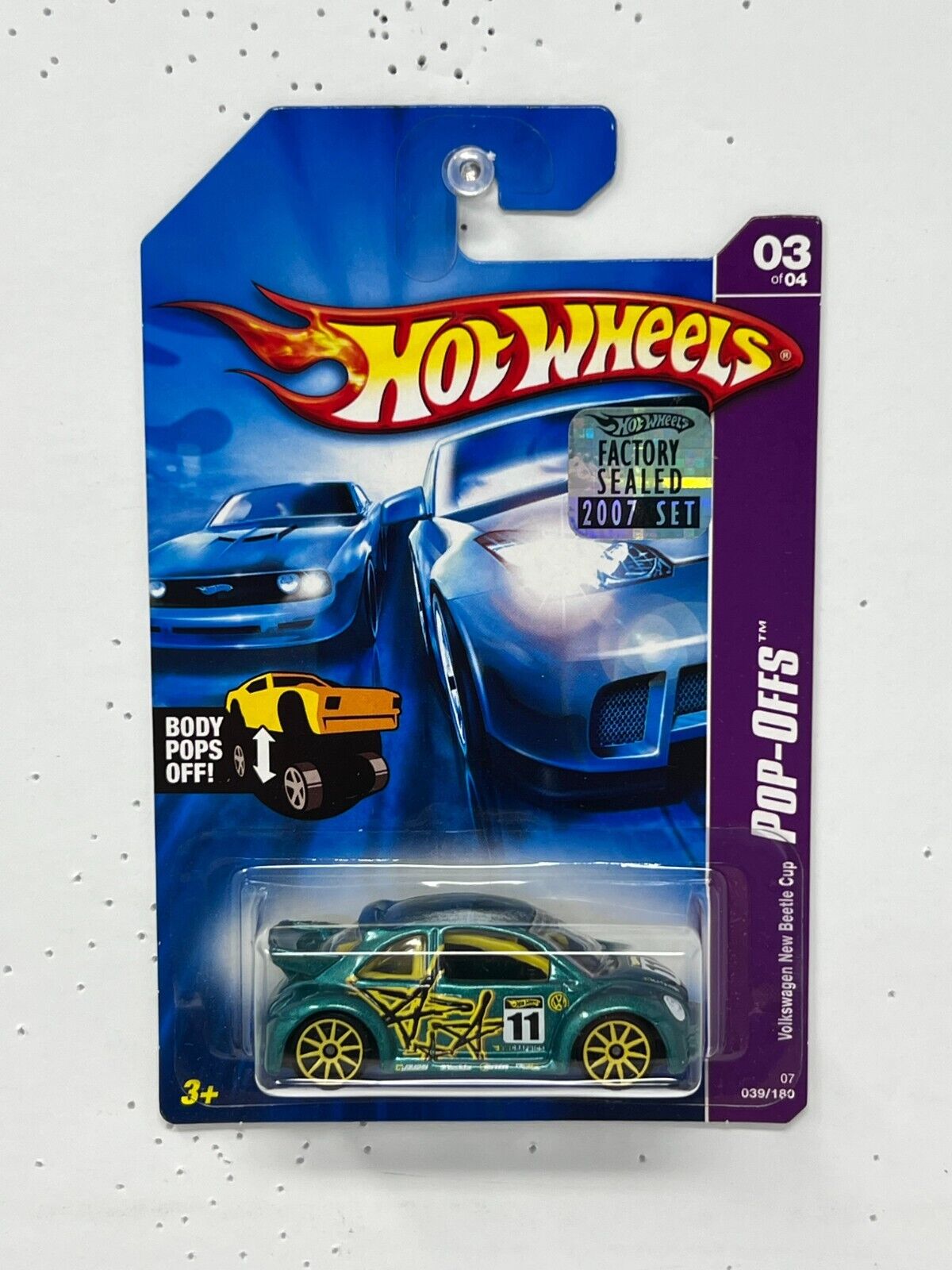 Hot Wheels Pop-Offs Volkswagen New Beetle Cup 1:64 Diecast Factory Sealed Set