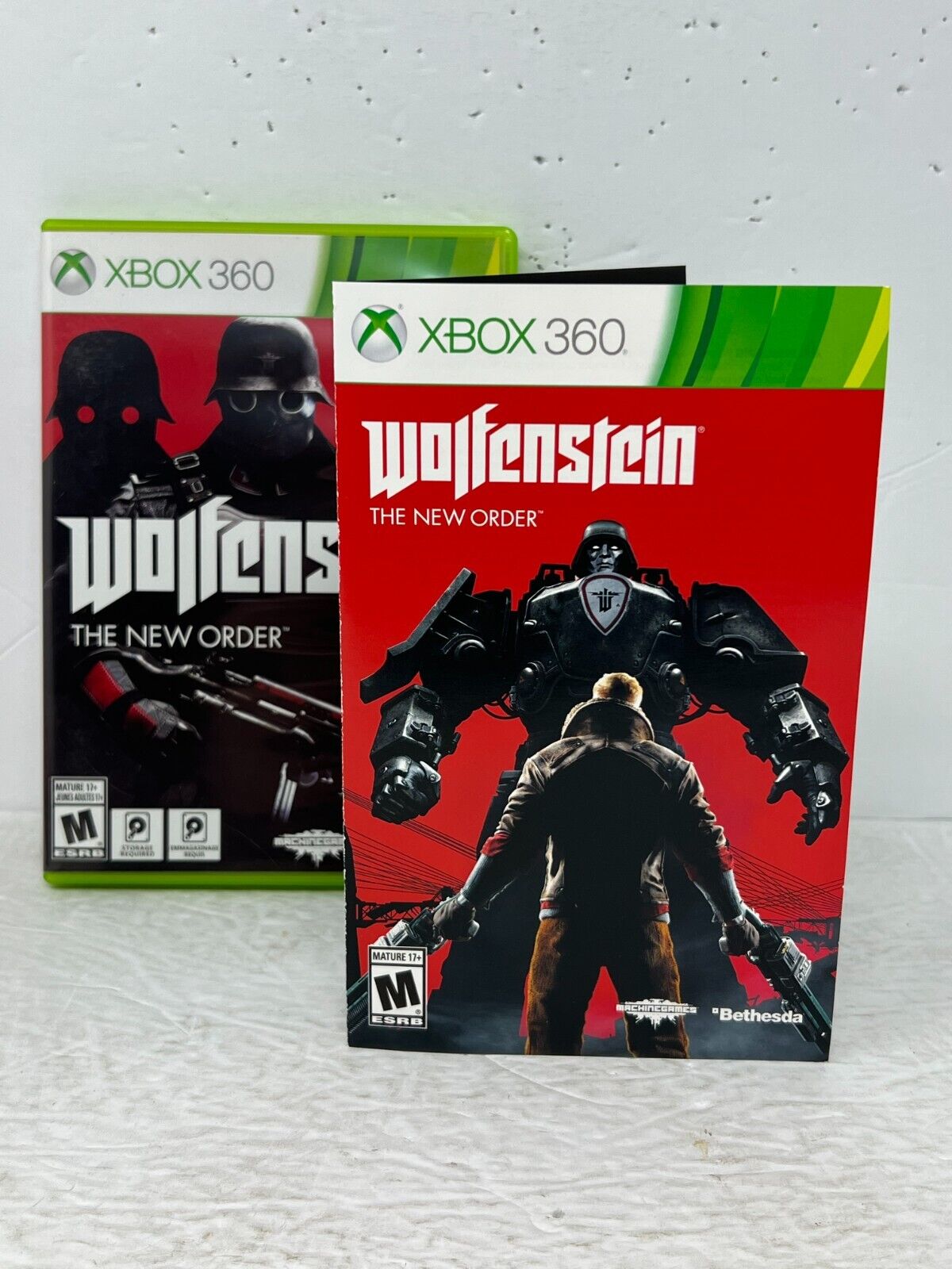 Xbox 360 Wolfenstein The New Order Video Game Used Complete Good Condition!!