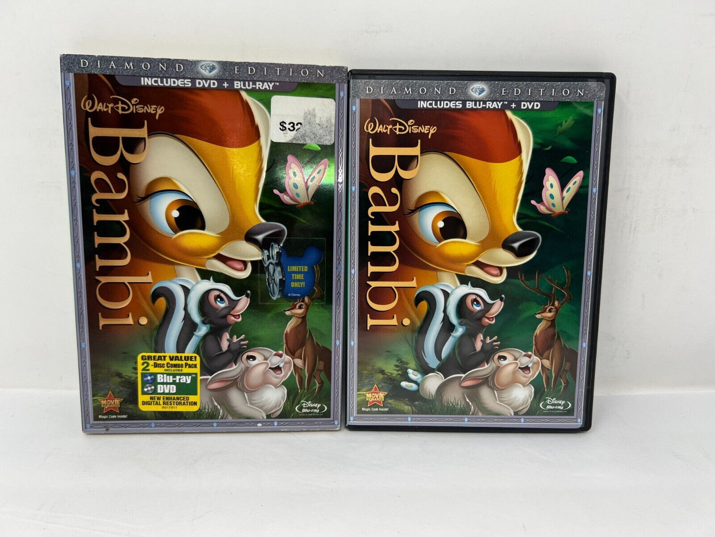 Bambi (DVD + Blu-ray) Disney Classic Diamond Edition Good Condition!!!