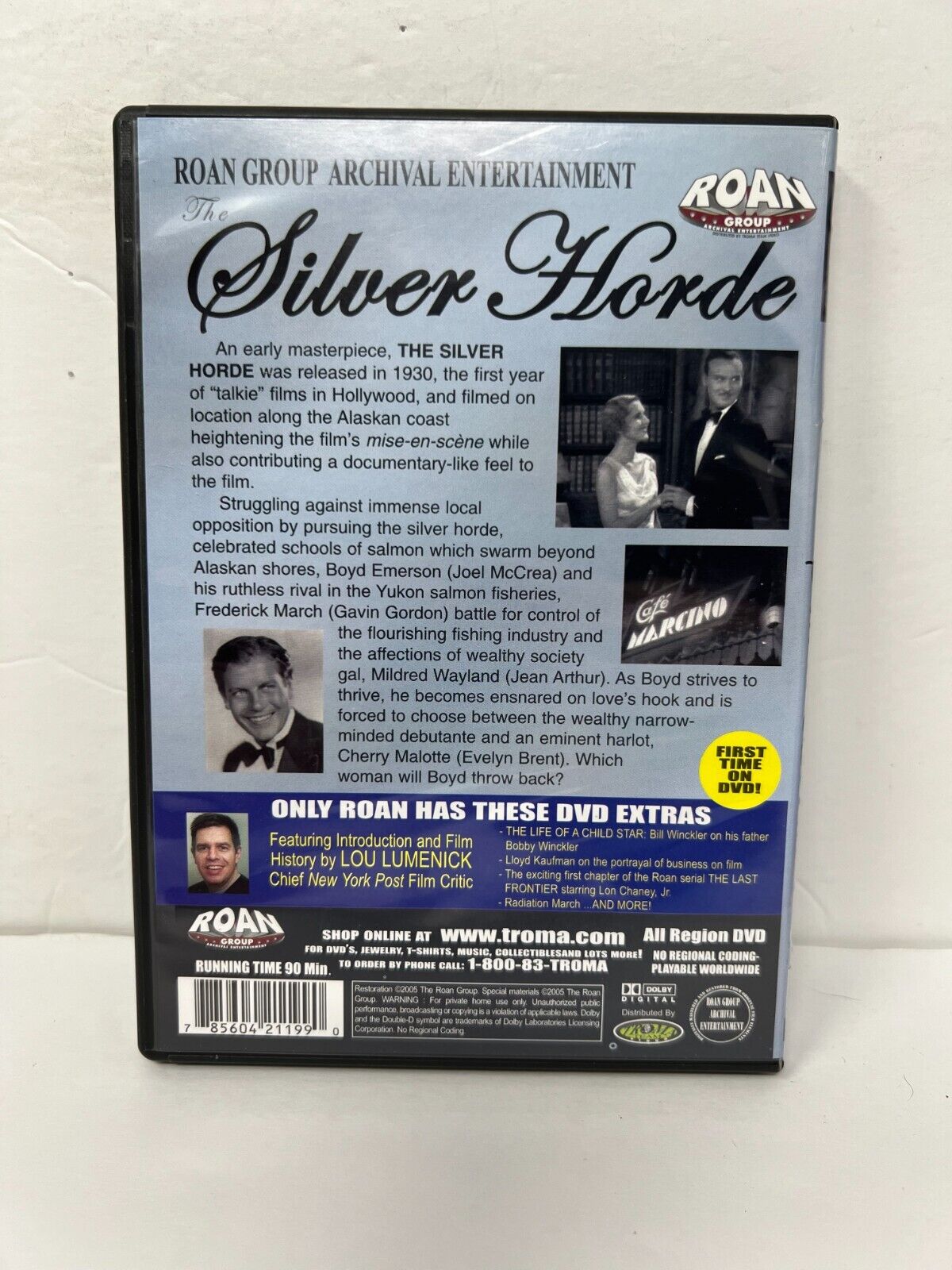 The Silver Horde (DVD) Romance Good Condition!!!