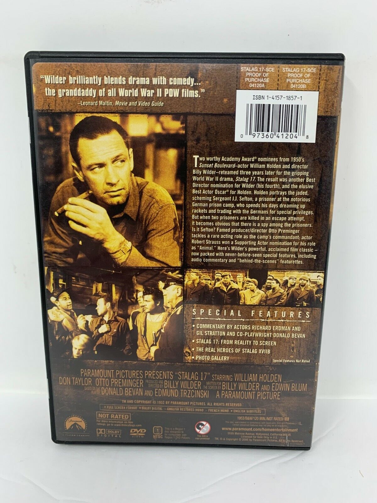 Stalag 17 (DVD) War Good Condition!!!