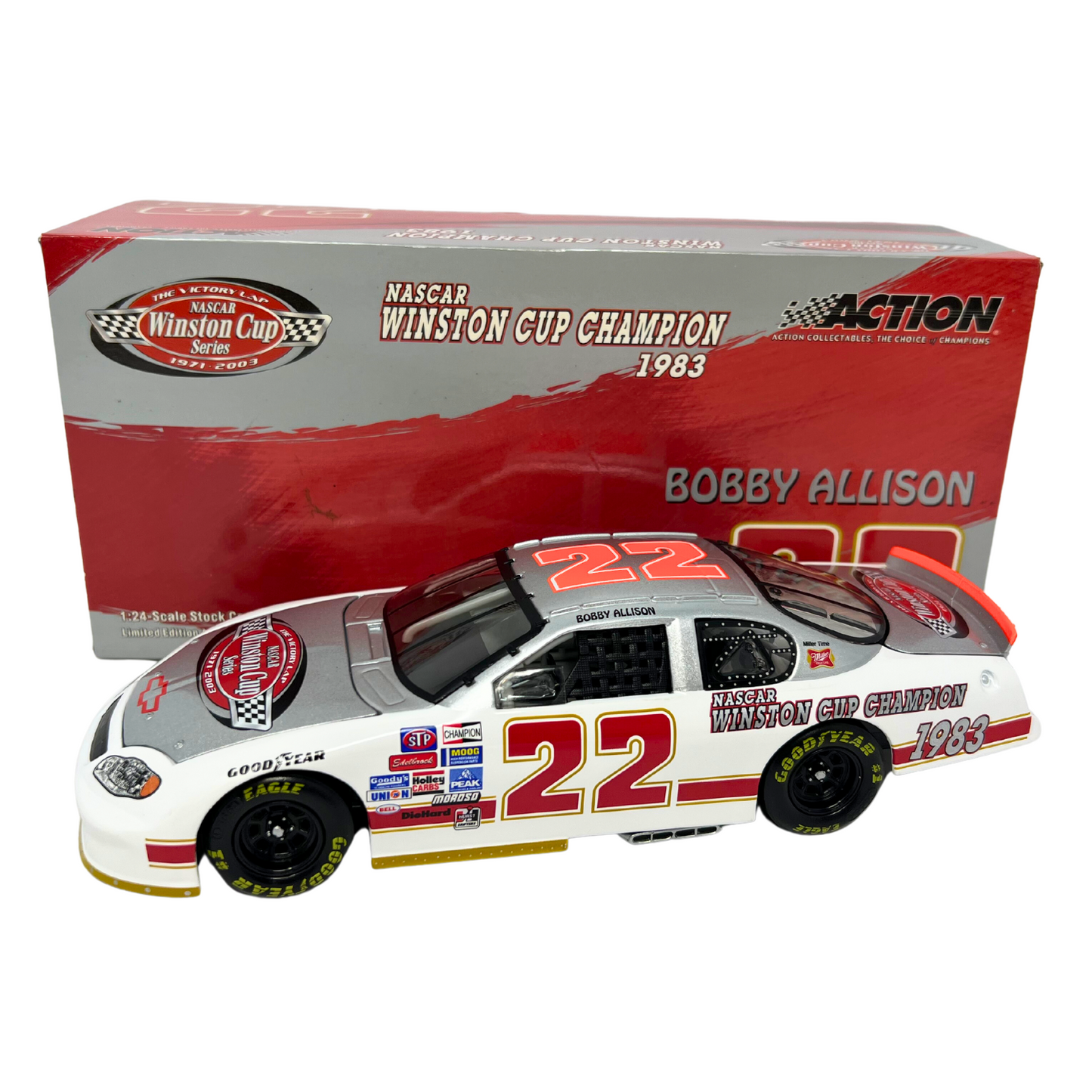 Action Nascar Bobby Allison Victory Lap 1983 Champion GM Dealers 1:24 Diecast