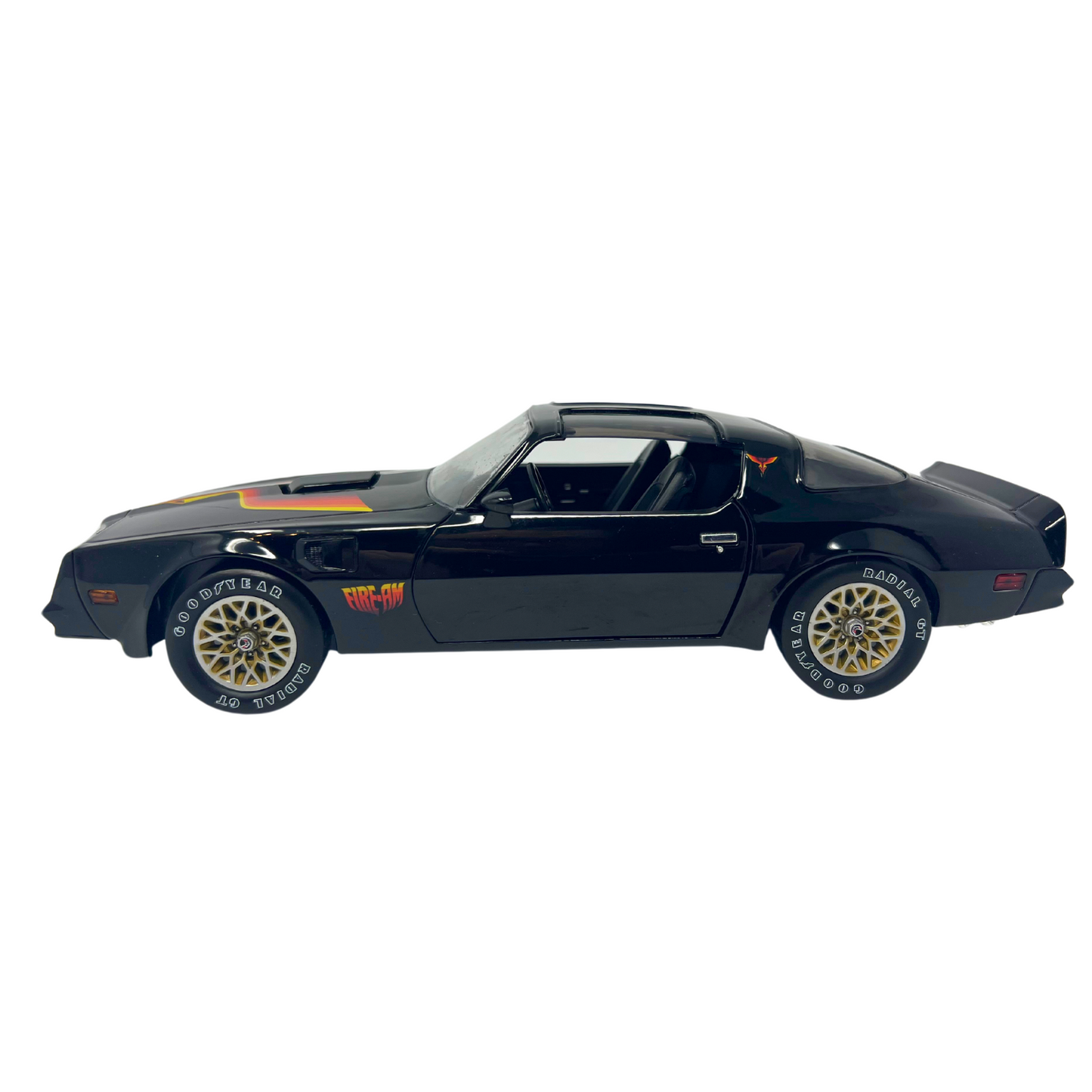 Greenlight 1977 Pontiac Trans Am Starlite Black & Golden Eagle Hood 1:18 Diecast