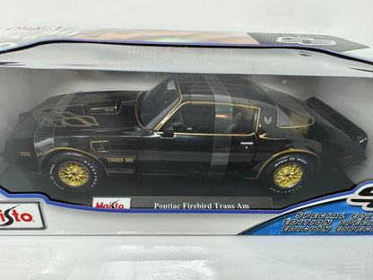 Maisto 1978 Pontiac Firebird Trans AM Special Edition 1:18 Diecast Black Color