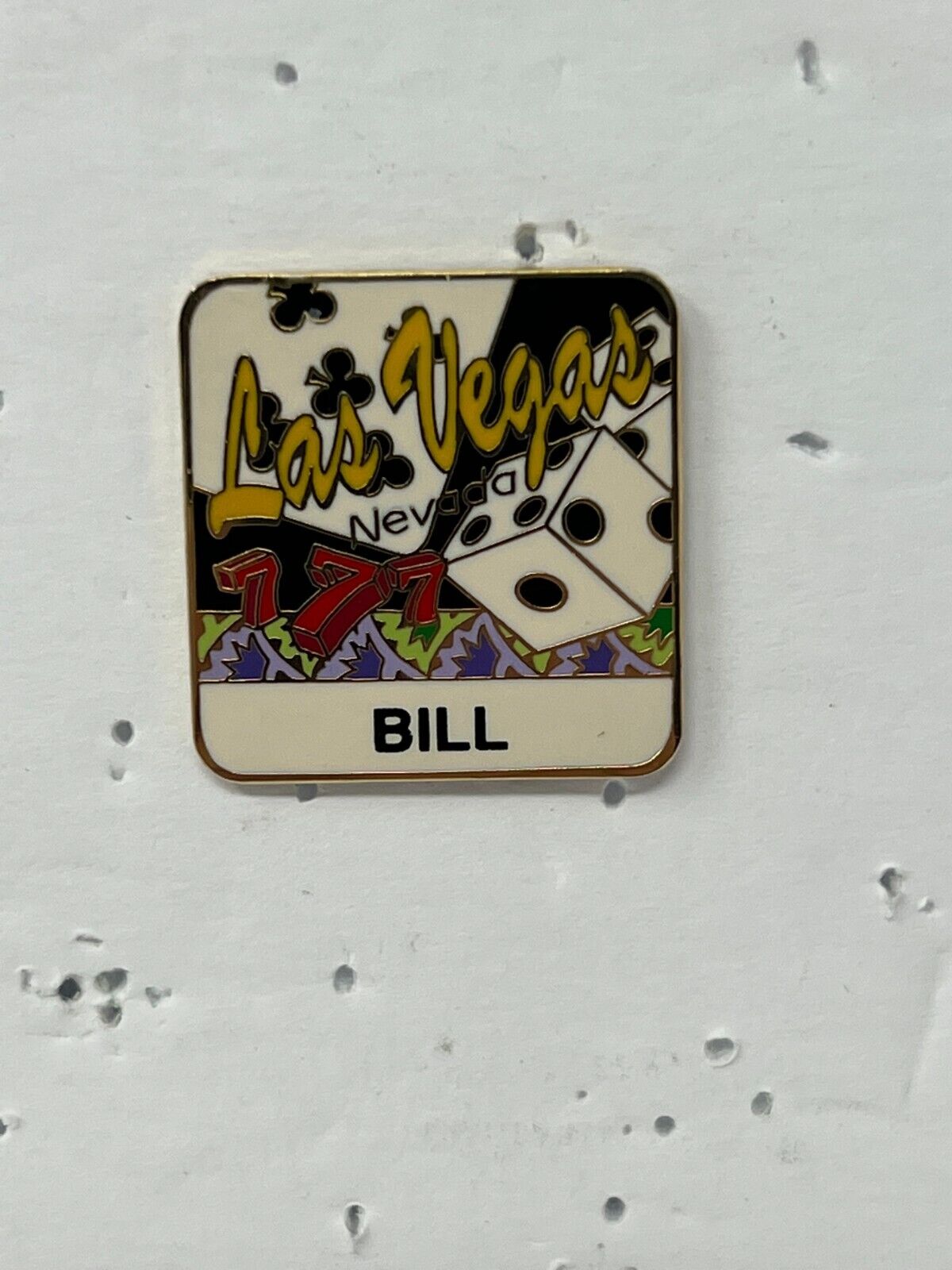 Las Vegas Nevada Dealer Bill Nametag Cities & States Lapel Pin P1