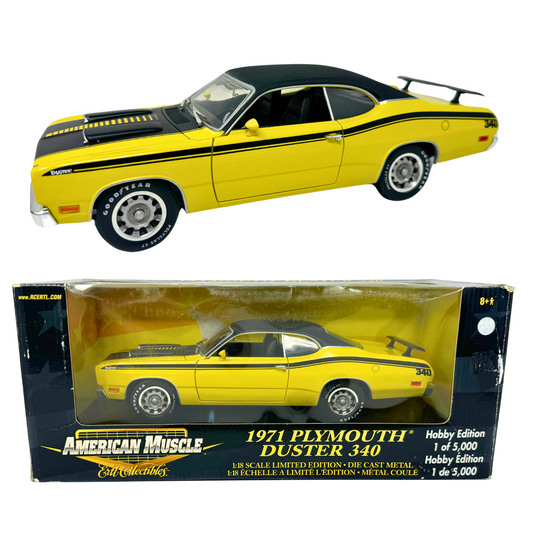 Ertl American Muscle 1971 Plymouth Duster 340 Hobby Edition 118 Diecast 1 of 500