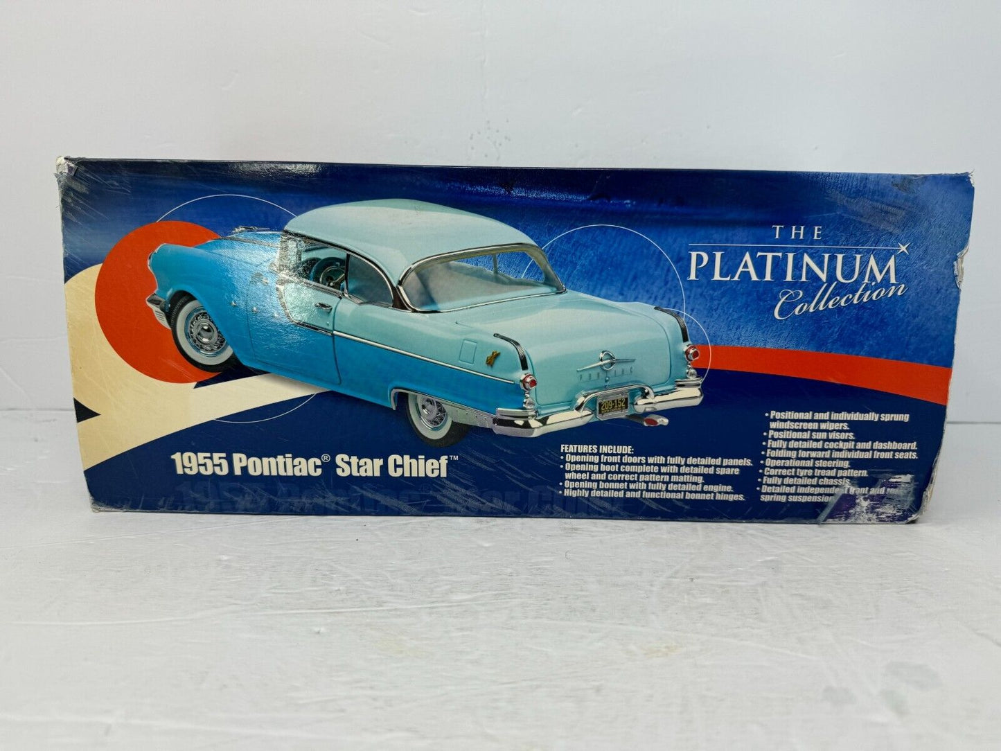 Sun Star 1955 Pontiac Star Chief Hard Top Platinum Collection 1:18 Diecast