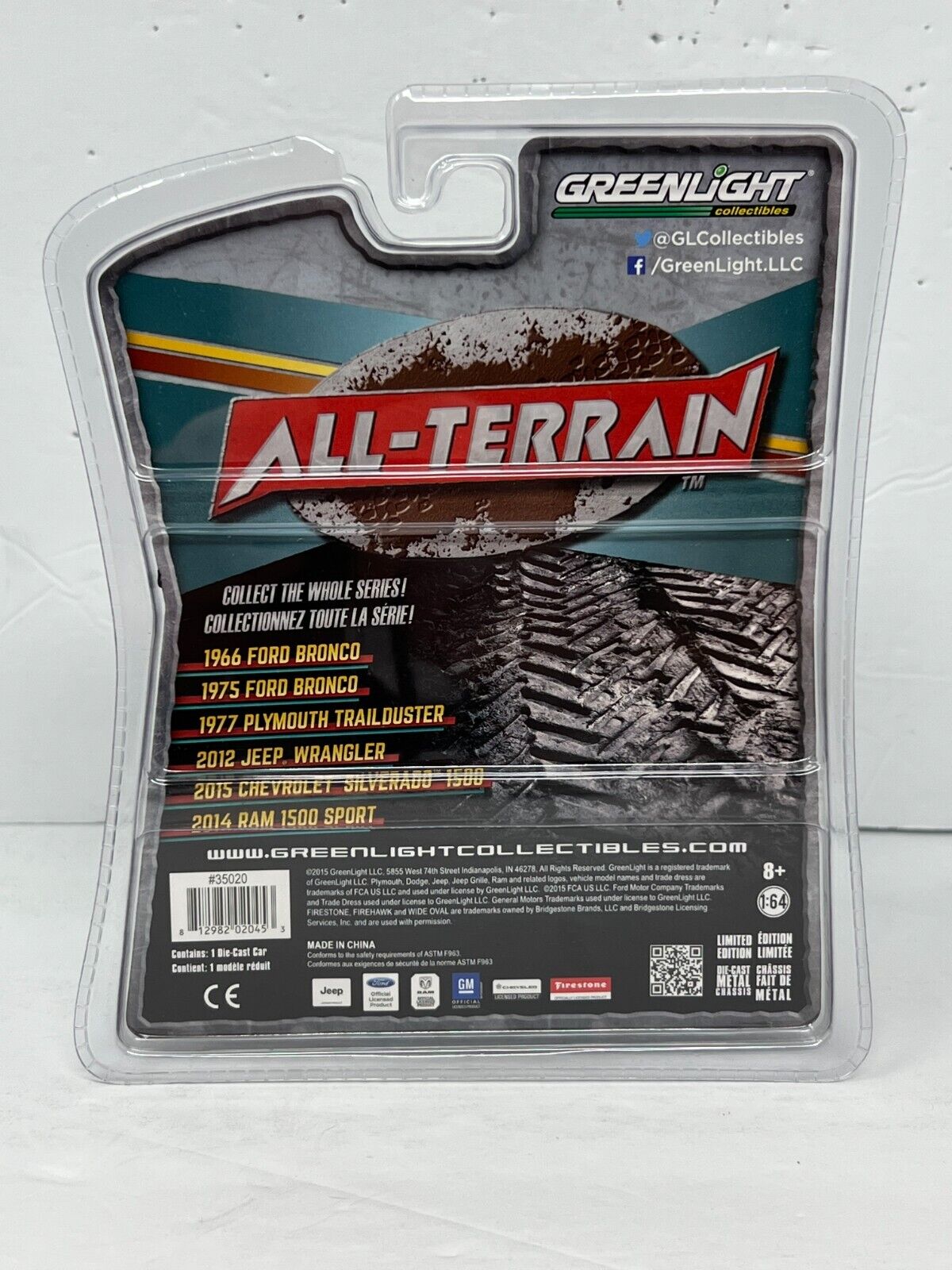 Greenlight All-Terrain 2012 Jeep Wrangler 1:64 Diecast