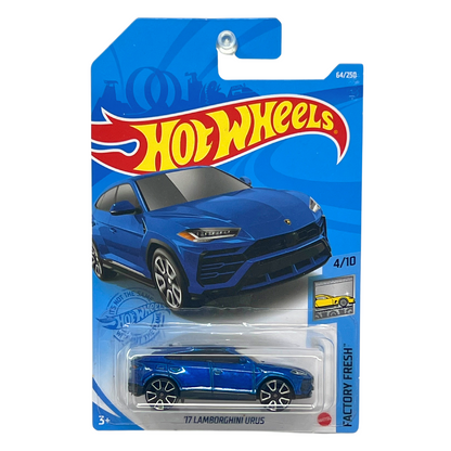 Hot Wheels Factory Fresh 2017 Lamborghini Urus 1:64 Diecast Blue V2