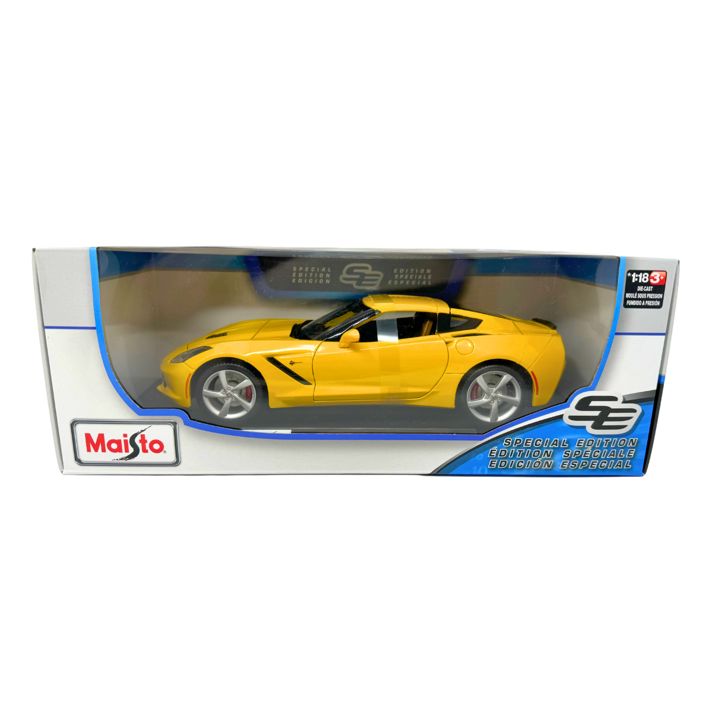 Maisto 2014 Chevrolet Corvette Stingray Z51 Special Edition 1:18 Diecast Yellow