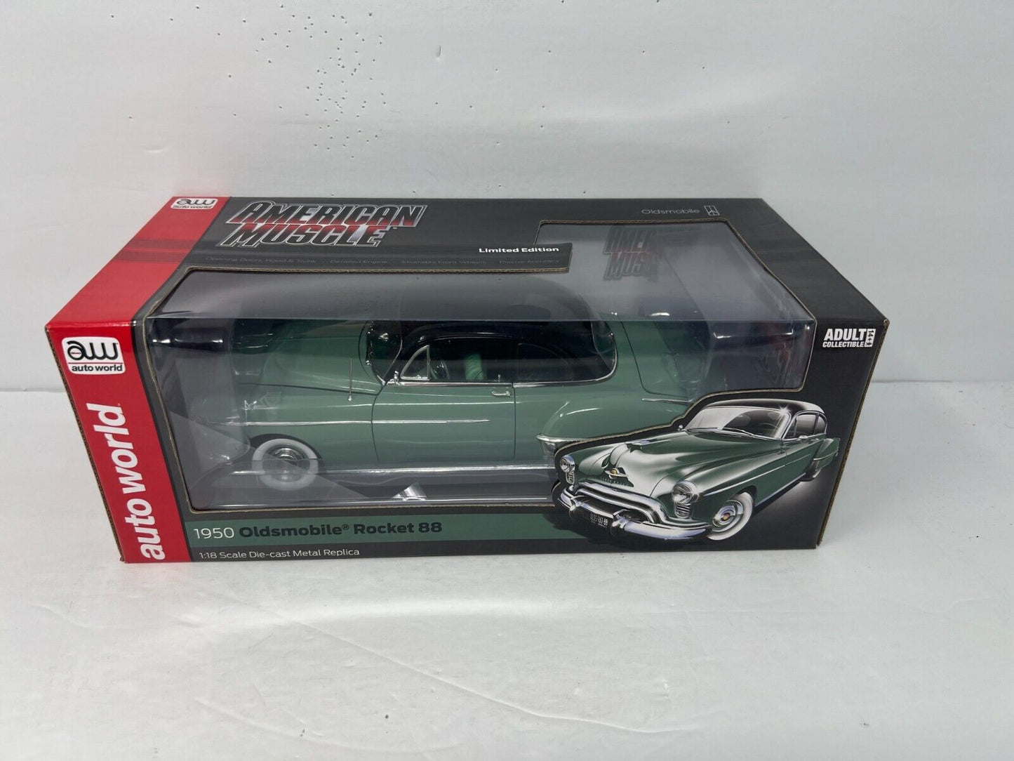 Auto World 1950 Oldsmobile Rocket 88 American Muscle 1:18 Diecast