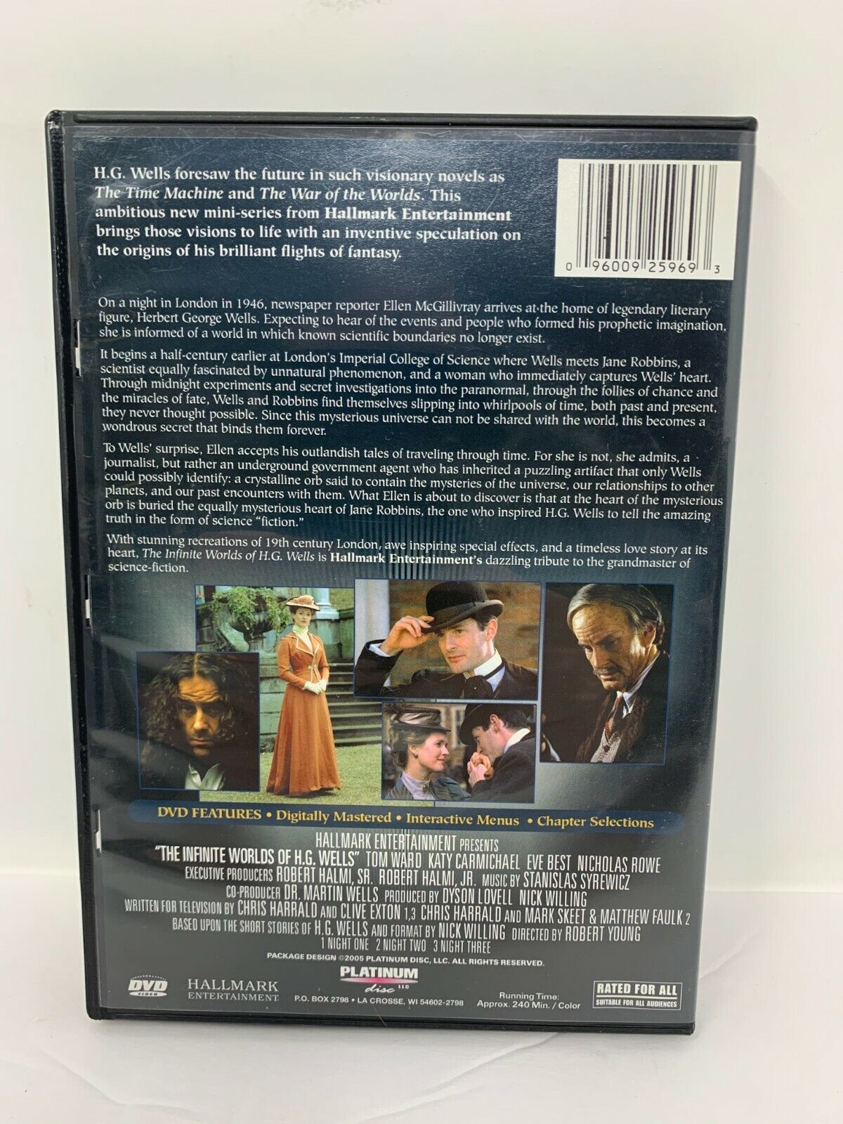 Infinite Worlds of H.G. Wells (DVD) Hallmark Drama Good Condition!!!