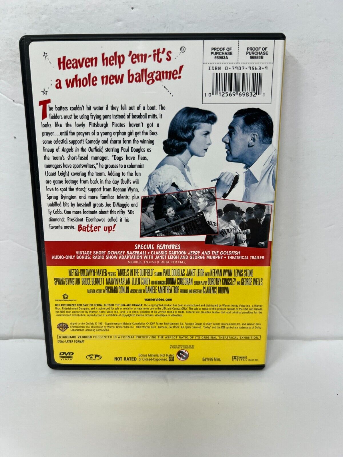 Angels in the Outfield (DVD) Sports Good Condition!!!