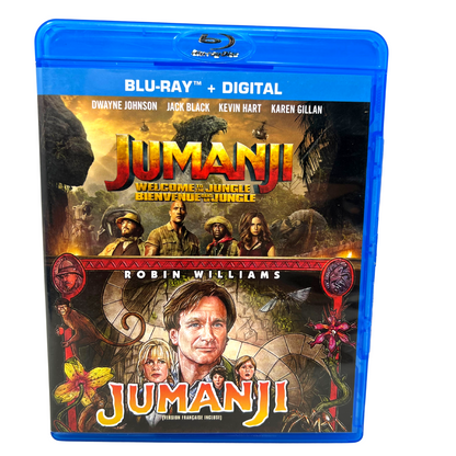 Jumanji / Jumanji Welcome to the Jungle (Blu-ray) Adventure Good Condition