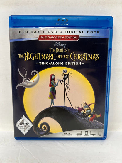 Disney The Nightmare Before Christmas (Blu-ray) Sing Along Good Condition!