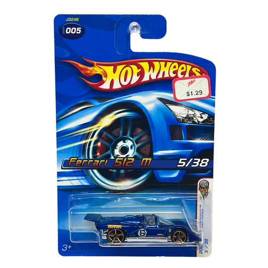 Hot Wheels 2006 First Editions Ferrari 512M Blue 1:64 Diecast V7