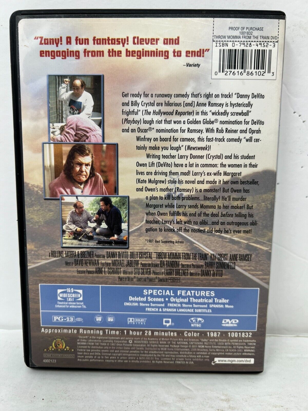 Throw Momma from the Train (DVD) Comedy Good Condition!!!