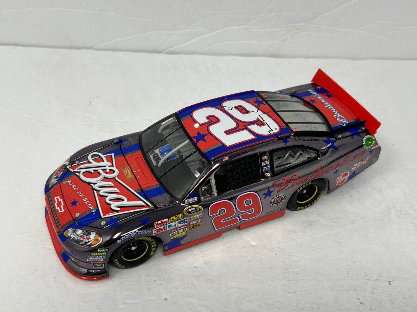 Lionel Nascar #29 Kevin Harvick Budweiser 4th of July Gunmetal 1:24 Diecast