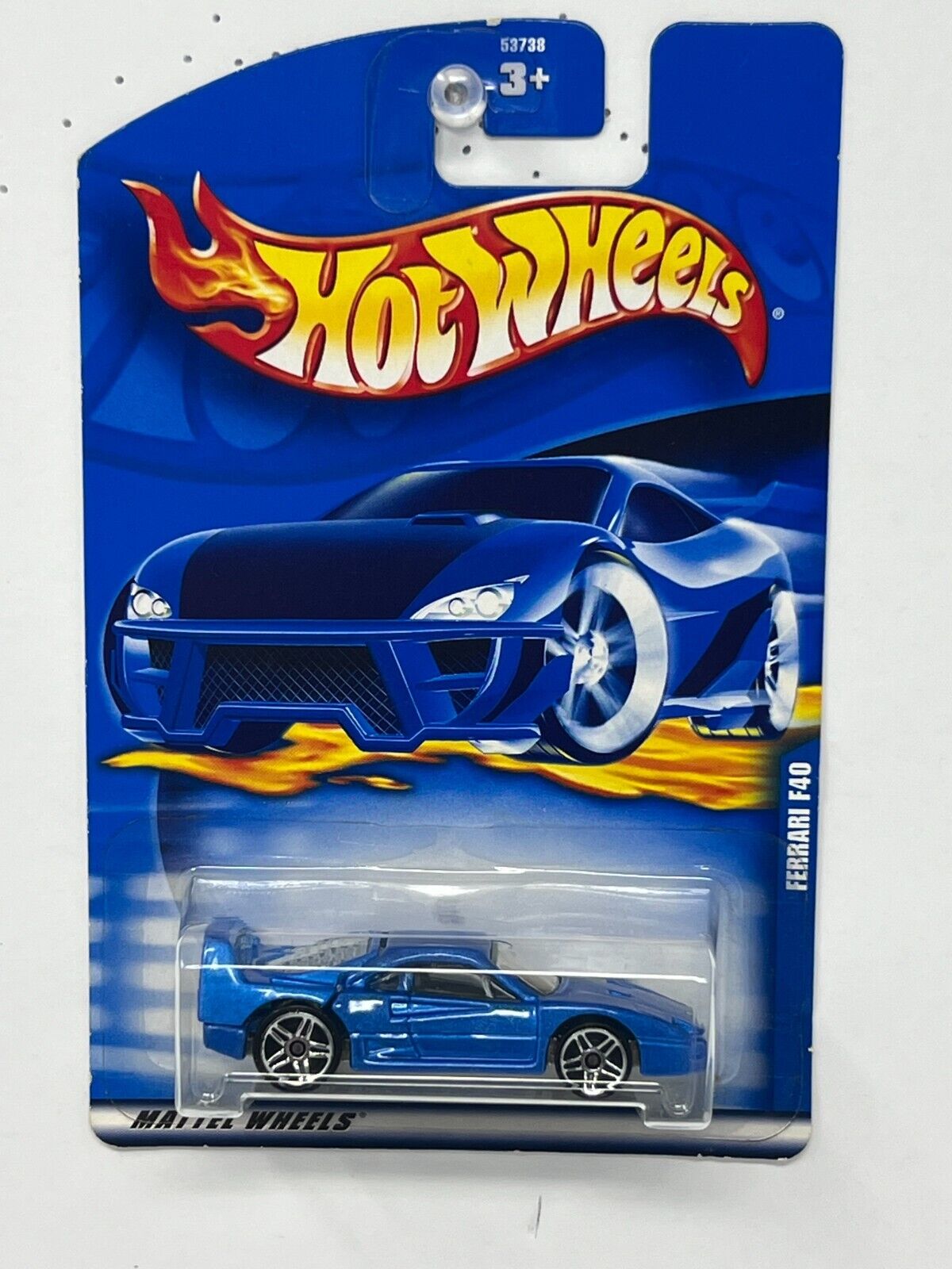 Hot Wheels Ferrari F40 Blue 1:64 Diecast