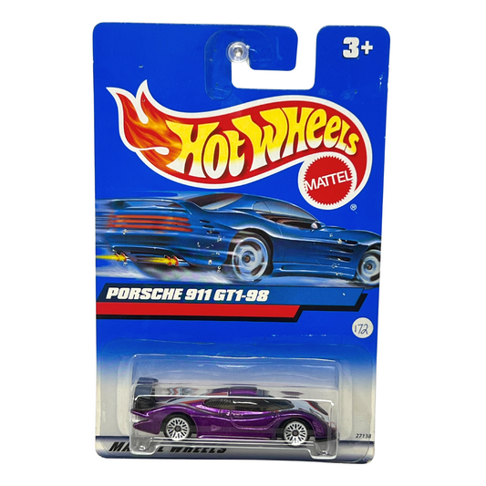 Hot Wheels Porsche 911 GT1-98 Purple 1:64 Diecast