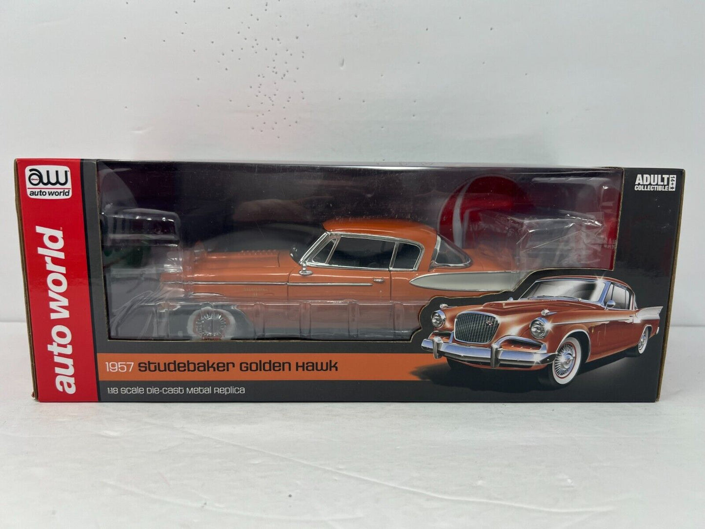 Auto World 1957 Studebaker Golden Hawk Hardtop American Muscle 1:18 Diecast