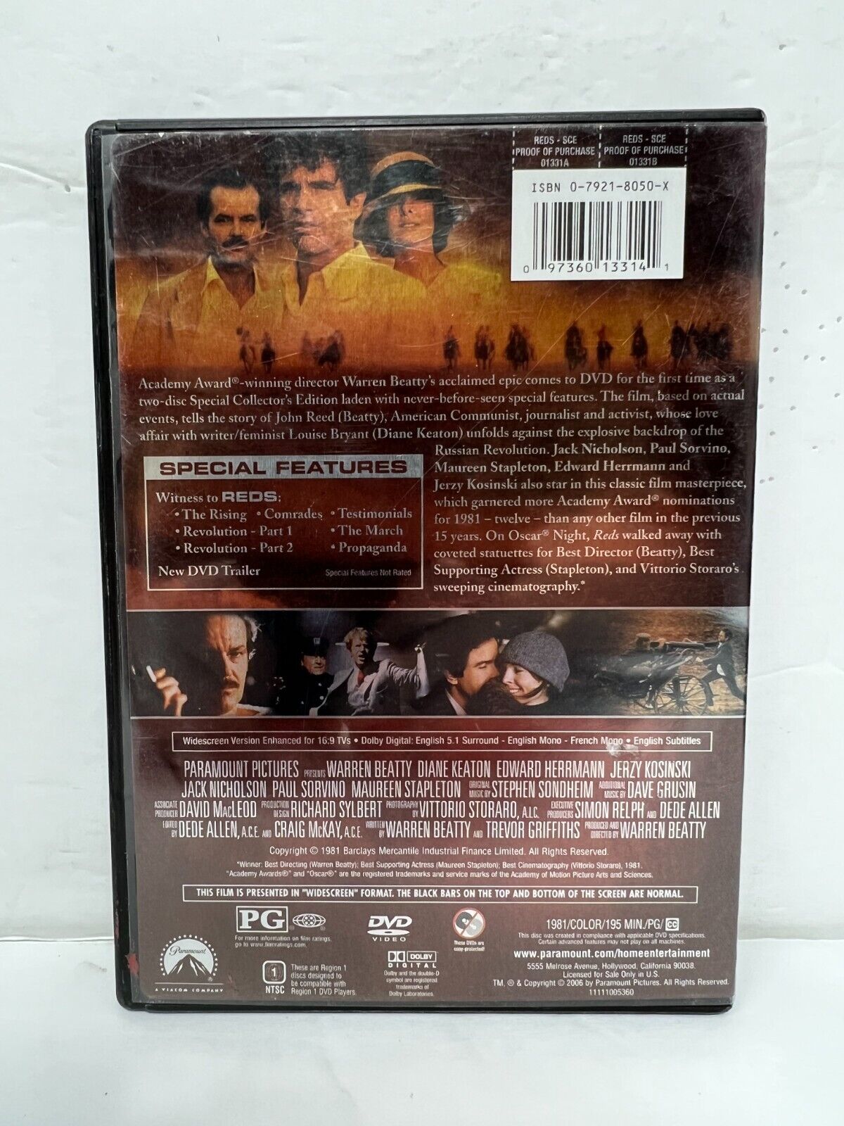 Reds (DVD) Drama Good Condition!!!