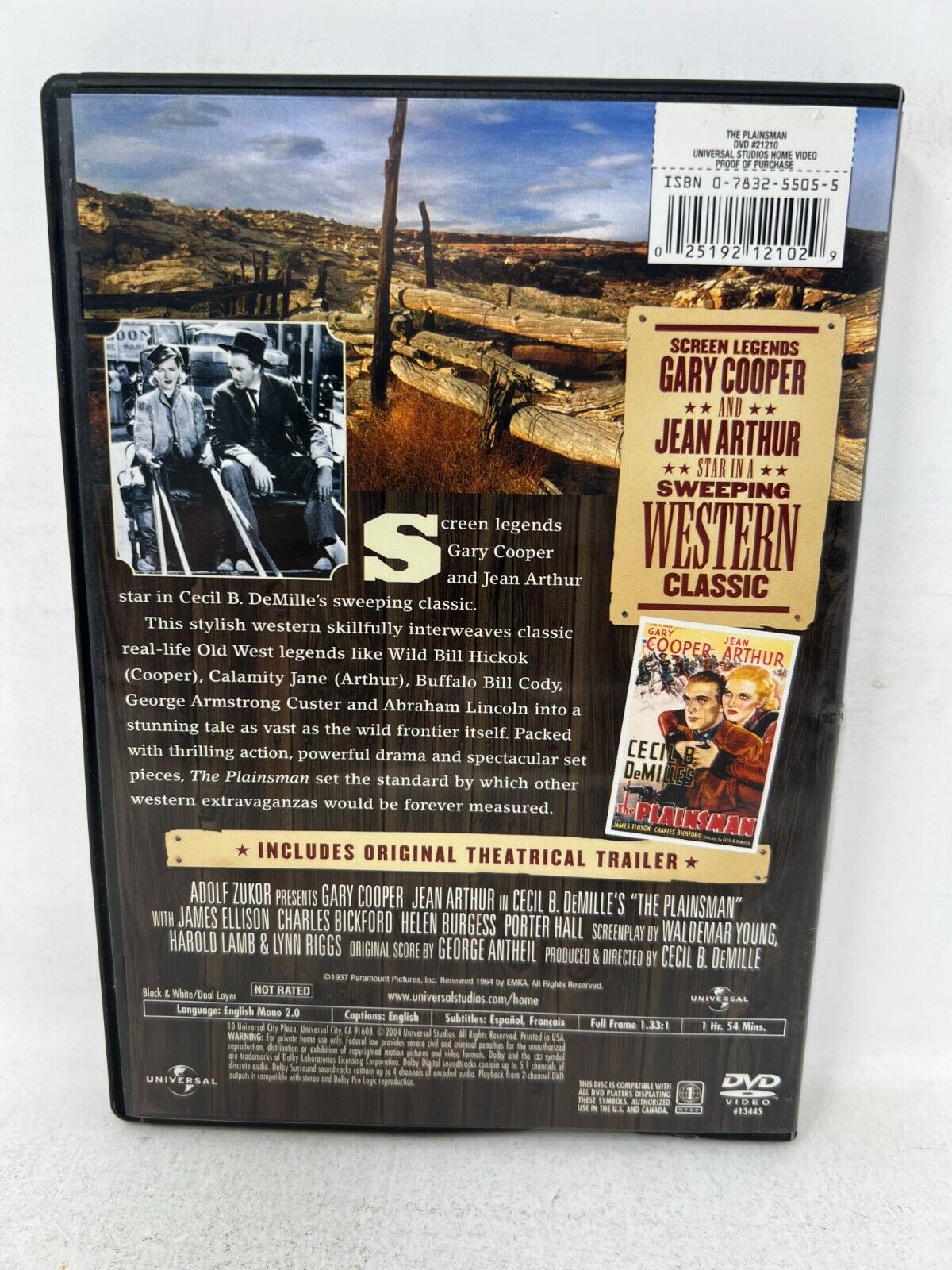 The Plainsman (DVD) Western Good Condition!!!