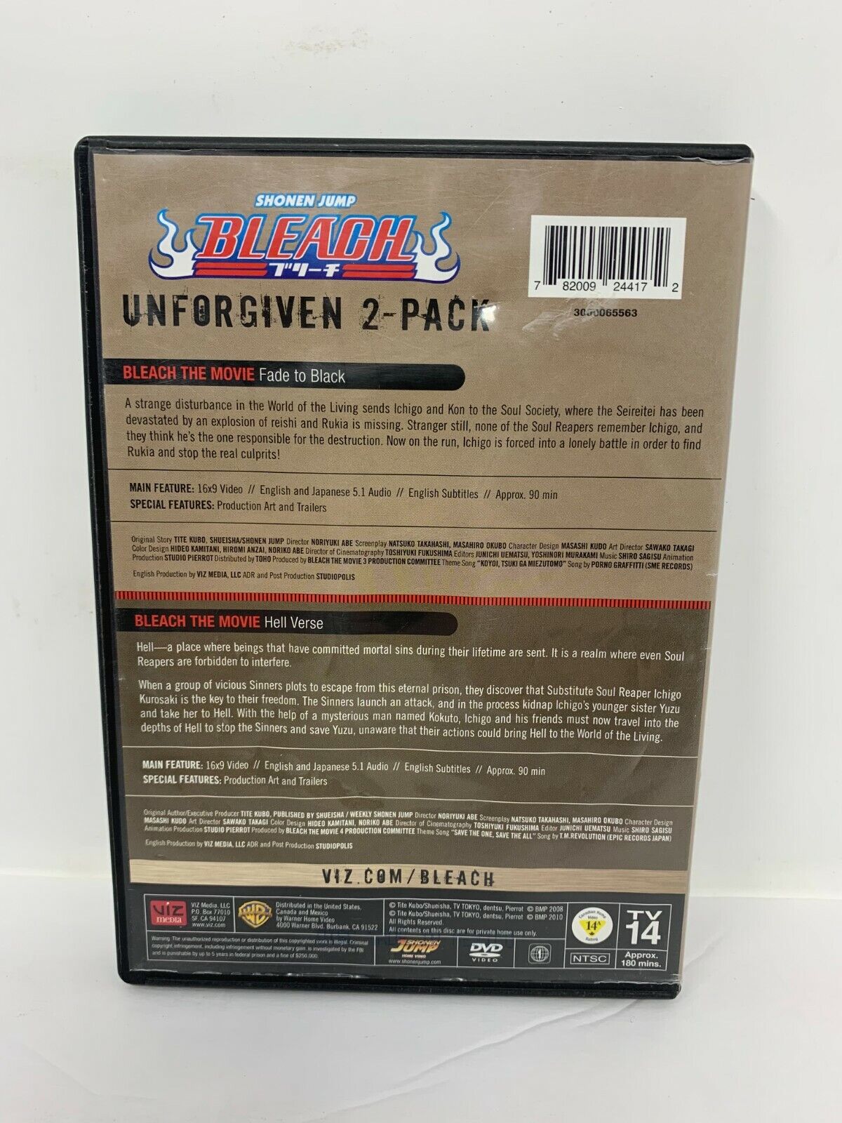 Shonen Jump Bleach Unforgiven 2-Pack (DVD) Anime Good Condition!!!