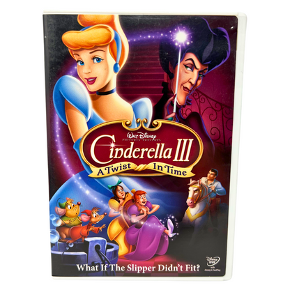 Cinderella 3 A Twist in Time (DVD) Disney Classic Good Condition!!!