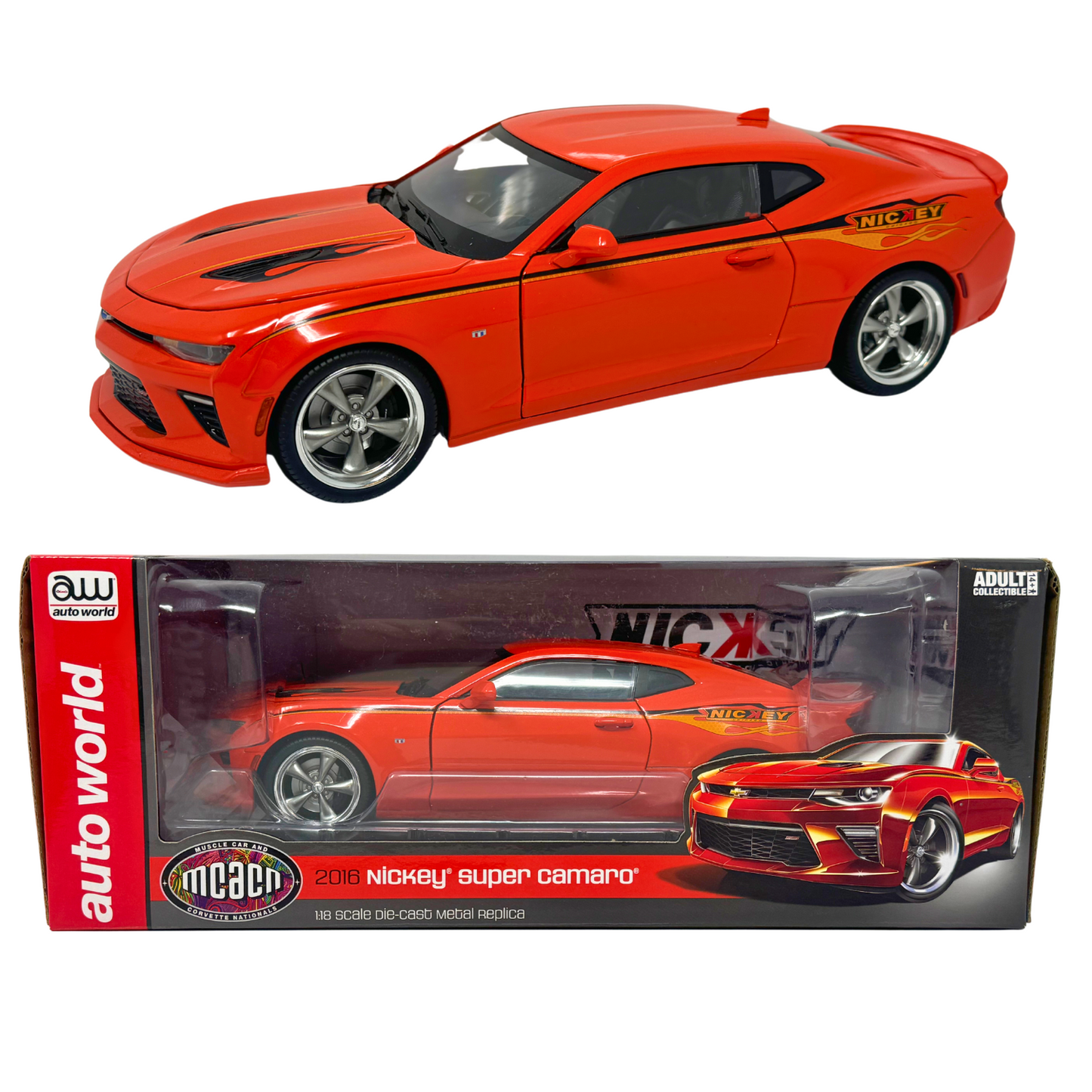 Auto World 2016 Nickey Super Chevy Camaro Limited Edition 1:18 Diecast