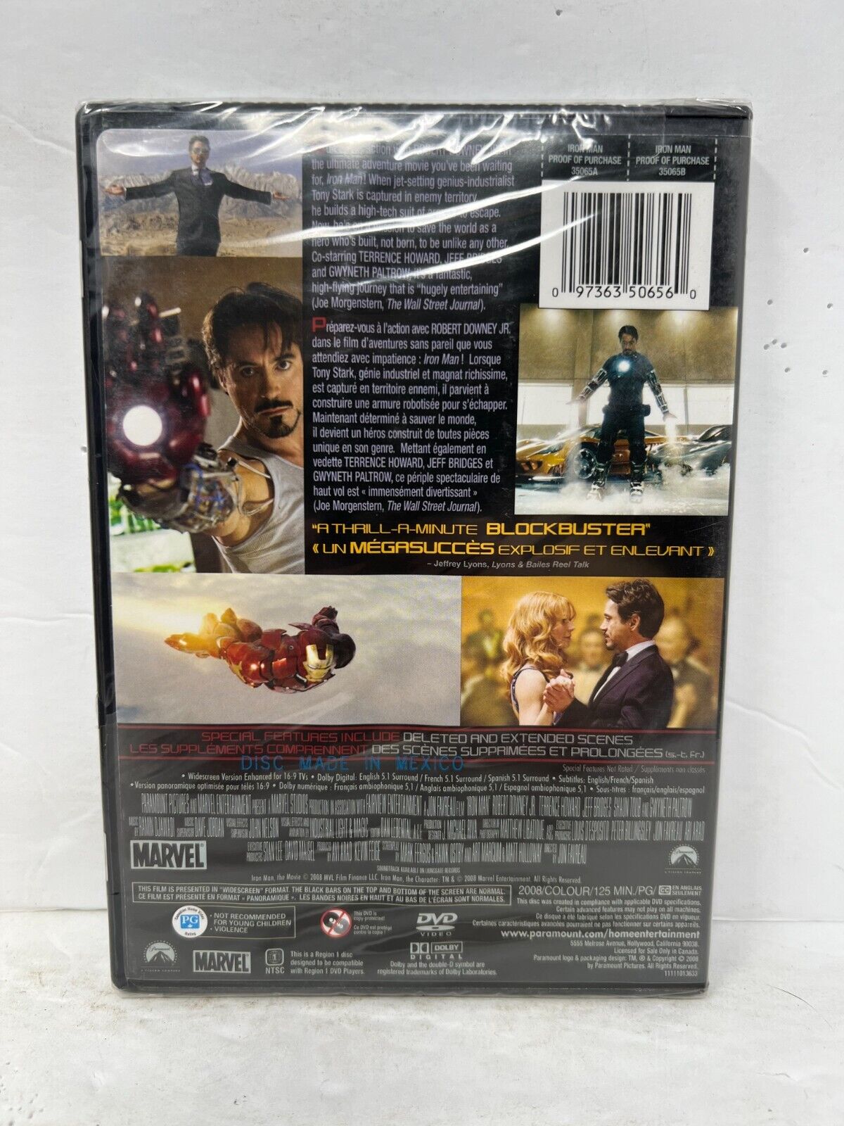 Iron Man (DVD) Marvel Brand New and Sealed!!!